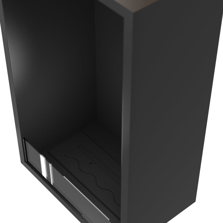 Bioethanol Einbau Kamin Ofen Vertikal SELECTED 80x160x35cm von Wild Flame Nahaufnahme 