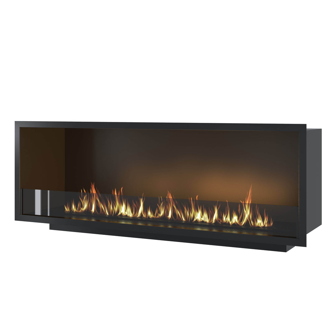 Bioethanol Einbau Kamin Ofen SELECTED 140cm Ethanol Einbaukamin von Wild Flame mit Glas