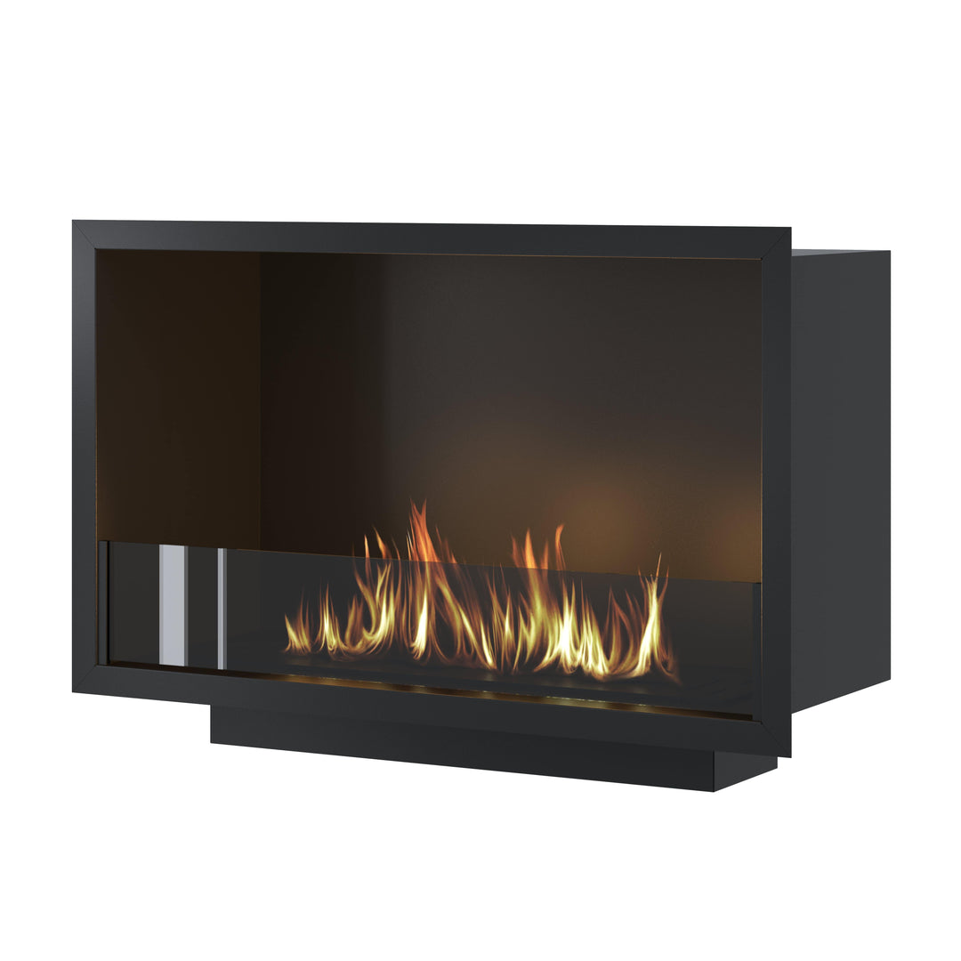 Bioethanol Einbau Kamin Ofen SELECTED 70cm Ethanol Einbaukamin von Wild Flame mit Glas