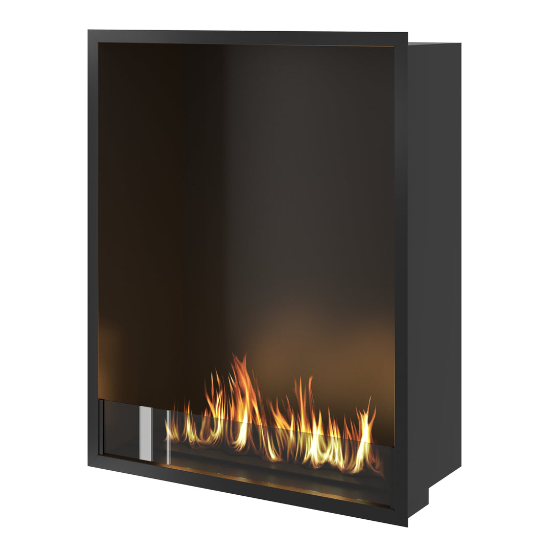 Bioethanol Einbau Kamin Einbaukamin Ofen SELECTED Vertikal 80x100x35cm mit Glas von Wild Flame