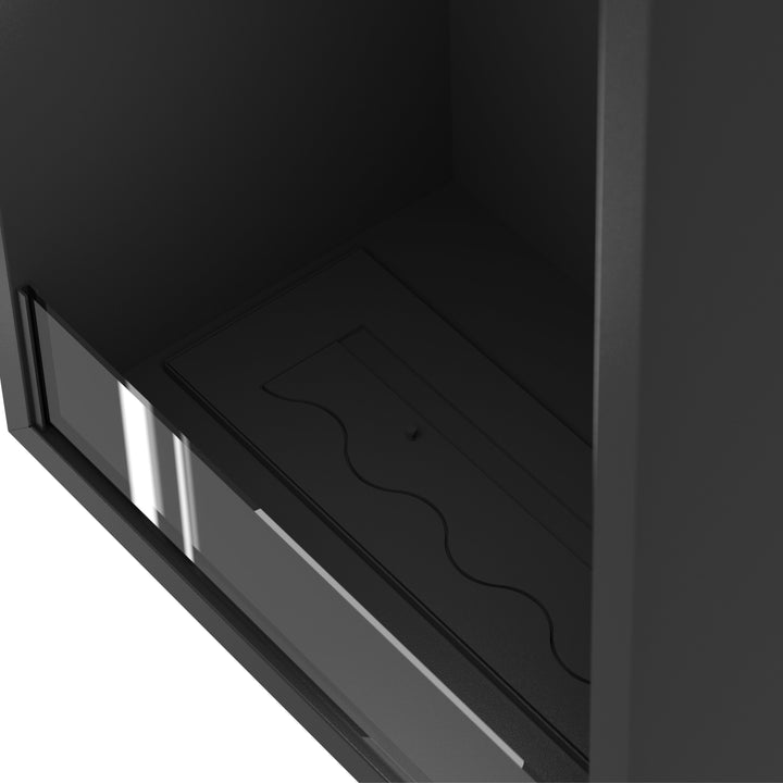 Bioethanol Einbau Kamin Ofen Vertikal SELECTED 80x160x35cm von Wild Flame Glas & Brenner Welle